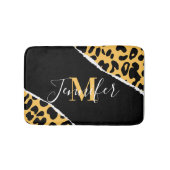 Golden Leopard Print Badematte (Vorderseite)