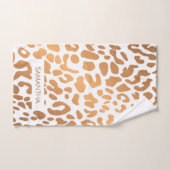 Golden Leopard Print Badhandtuch Set (Handtuch)