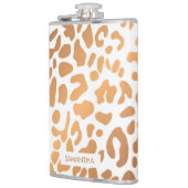 Golden Leopard Print Flachmann (Links)