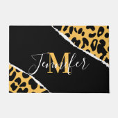 Golden Leopard Print Fußmatte (Vorderseite)