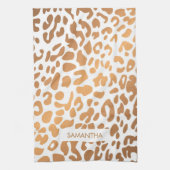 Golden Leopard Print Geschirrtuch (Vertikal)