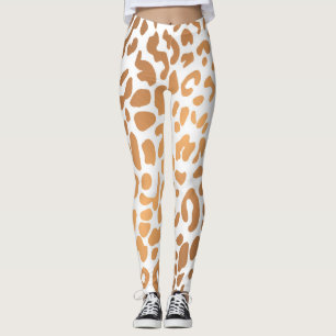 Golden Leopard Print Leggings