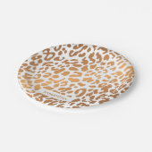 Golden Leopard Print Pappteller (Schrägansicht)