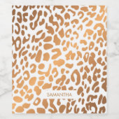 Golden Leopard Print Weinetikett (Einzelnes Label)