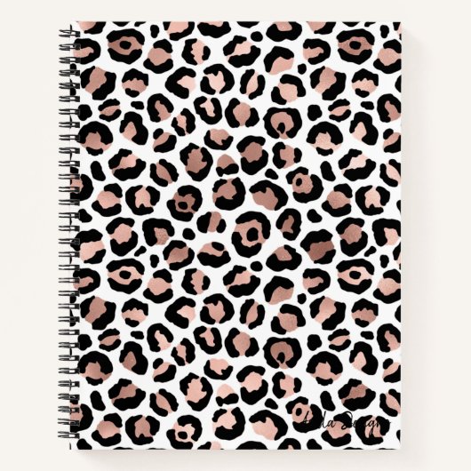 Golden Leopard Spiral Notebook Notizblock (Vorderseite)
