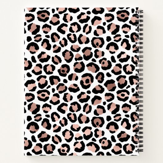 Golden Leopard Spiral Notebook Notizblock (Rückseite)