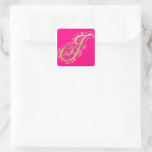 Golden Letter J - Sticker (Tasche)