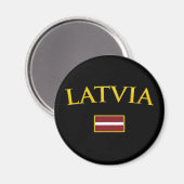 Golden Lettland Magnet (Vorderseite/Rückseite)