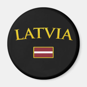 Golden Lettland Magnet