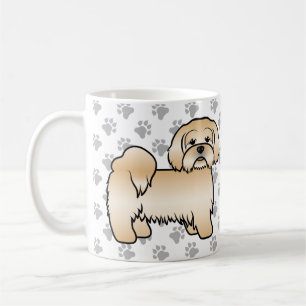 Golden Lhasa Apso Niedlich Cartoon Dog Illustratio Kaffeetasse