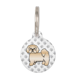 Golden Lhasa Apso Süßer Cartoon-Hund & Infos über Haustiermarke
