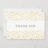 Golden Liebe Herzlichen Dank Dankeskarte (Vorderseite)