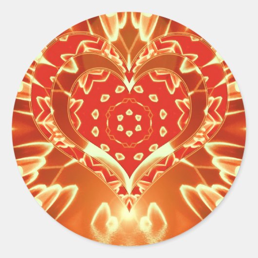 GOLDEN-LIEBE RUNDER AUFKLEBER (Vorderseite)