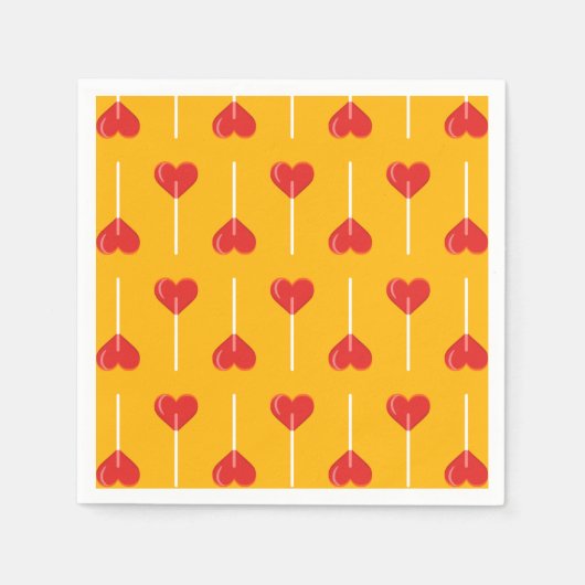 Golden Liebe Suckers Red Serviette (Vorderseite)