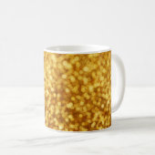 Golden Light Bokeh Abstrakter Hintergrund Kaffeetasse (VorderseiteRechts)
