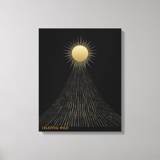 Golden Light Path Himmels Kunst Leinwand Geschenk (Vorderseite)