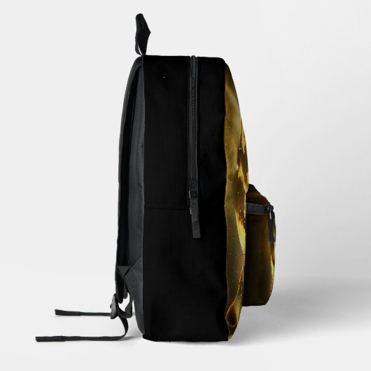 Golden Lightning Wolf Bedruckter Rucksack (Links)