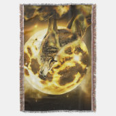 Golden Lightning Wolf Decke (Vorderseite Vertikal)