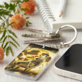 Golden Lightning Wolf Schlüsselanhänger (Vorderseite rechts)