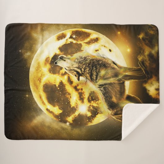 Golden Lightning Wolf Sherpadecke (Vorderseite (Horizontal))