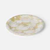 Golden Lights Gold Glam Moderne JEDES EREIGNIS Maß Pappteller (Schrägansicht)