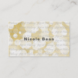 Golden Lights Gold Glam Moderner, eleganter Text Visitenkarte