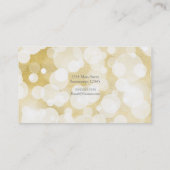 Golden Lights Gold Glam Modernes Glam Party Custom Visitenkarte (Rückseite)