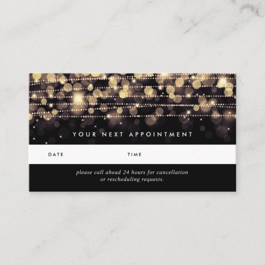 Golden Lights Termine Karten (Vorderseite)