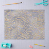 Golden Lila Luxe Glitzer Zebra     Seidenpapier (Basteln)