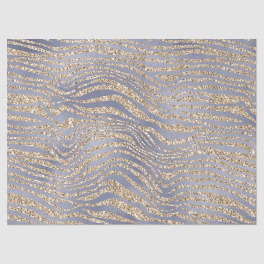 Golden Lila Luxe Glitzer Zebra     Seidenpapier (Vorderseite)