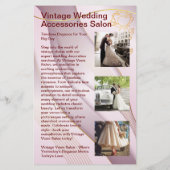 Golden Lilac Vintage Hochzeitszubehör Salon Flyer (Hinten)