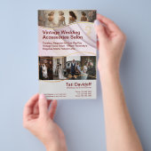 Golden Lilac Vintage Hochzeitszubehör Salon Flyer (Handgriff)