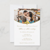 Golden Lilie Foto Brautparty Einladung (Vorderseite)