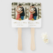 Golden Lilie Foto Hand Fan Fächer (Vorne und Hinten)