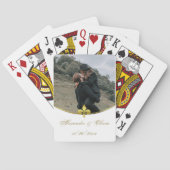 Golden Lilie Foto Hochzeitskarten Spielkarten (Rückseite)