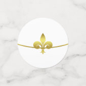 Golden Lilie Polterabend Table Confetti Konfetti (Klein Vorderseite)