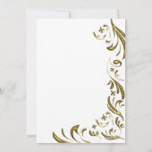 Golden Lilie Vine Engagement Party Einladung (Rückseite)