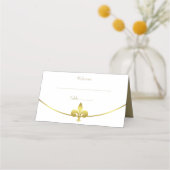 Golden Lilie Wedding Reception Platzkarte (Vorderseite)