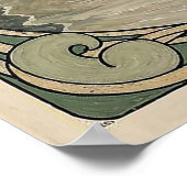 Golden Lilies Art Nouveau Elegance Poster (Ecke)