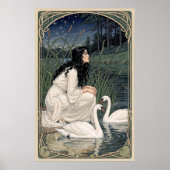 Golden Lilies Art Nouveau Elegance Poster (Vorne)