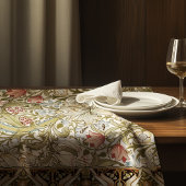 Golden Lilies Birds William Morris Pattern Tischdecke