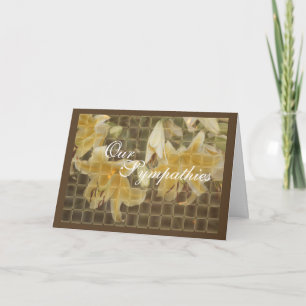 Golden Lilies on Brown passen Sie jede Gelegenheit Karte
