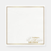 Golden Lilies theme Erwachsene Party Serviette (Vorderseite)