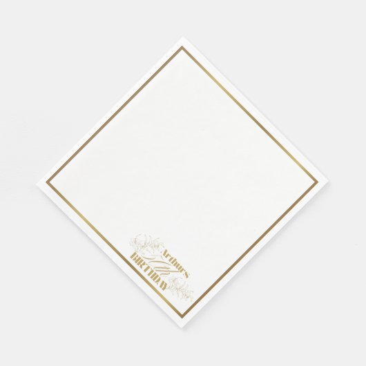 Golden Lilies theme Erwachsene Party Serviette (Ecke)