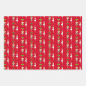 Golden Lily Blume, Nutcracker und Balletttänzer Geschenkpapier Set (Vorderseite)