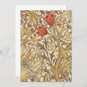 Golden Lily Muster Version 2 von William Morris Einladung (Vorne/Hinten)