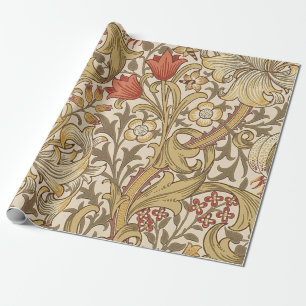 Golden Lily Muster Version 2 von William Morris Geschenkpapier