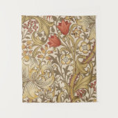 Golden Lily Muster Version 2 von William Morris Wandteppich (Vorderseite)