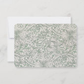 Golden Lily Sage Wedding RSVP Card Morris Einladung (Rückseite)