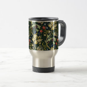 Golden Lily Vintage Blumendekor William Morris Reisebecher
